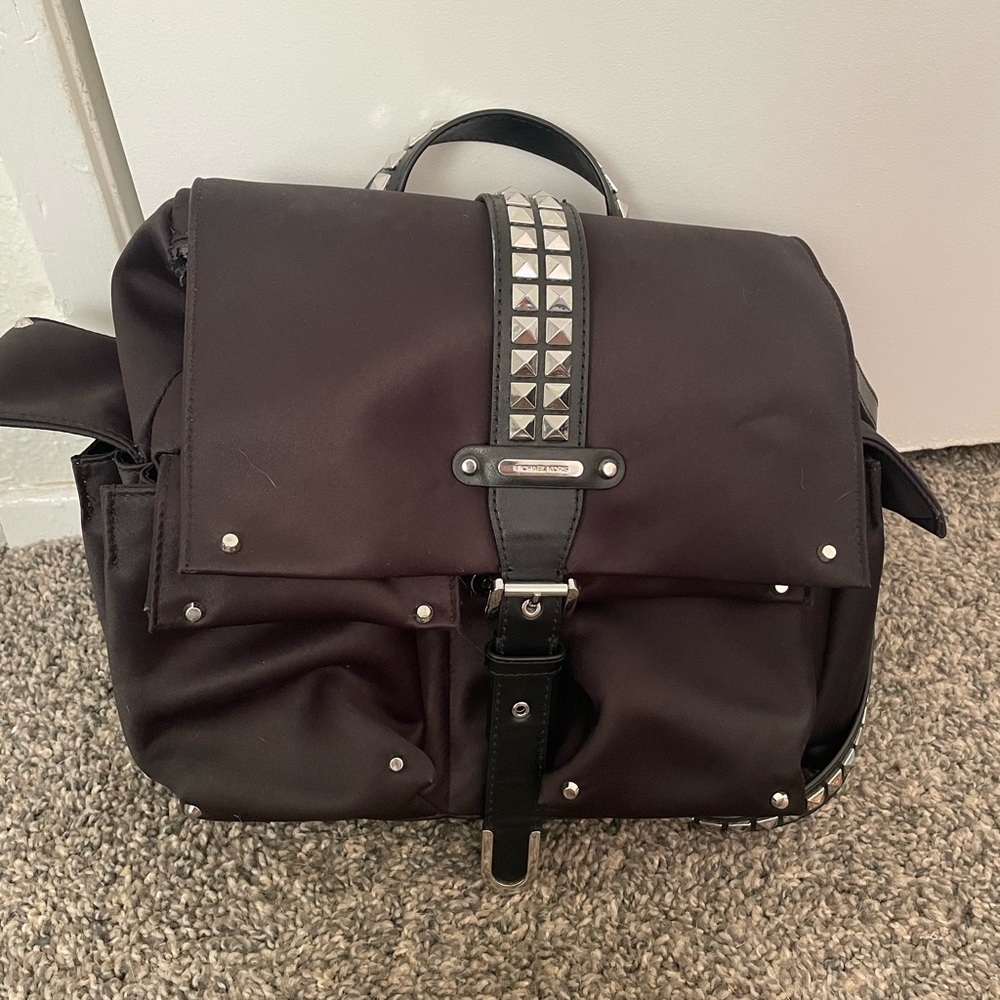 Black Studded Michael Kors Backpack